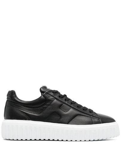 BLACK LEATHER SNEAKERS HXM6450FC60LE9B999 - HOGAN - BALAAN 2