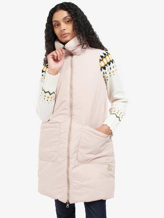 Shelly Reversible Padding Vest Beige Pink - BARBOUR - BALAAN 6