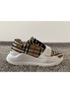 Check Velcro Cotton Canvas Sneakers 40 5 - BURBERRY - BALAAN 6