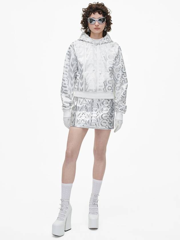 Monogram Crop Hoodie_Silver Bright White (2F3RTP011C15-113) - MARC JACOBS - BALAAN 3