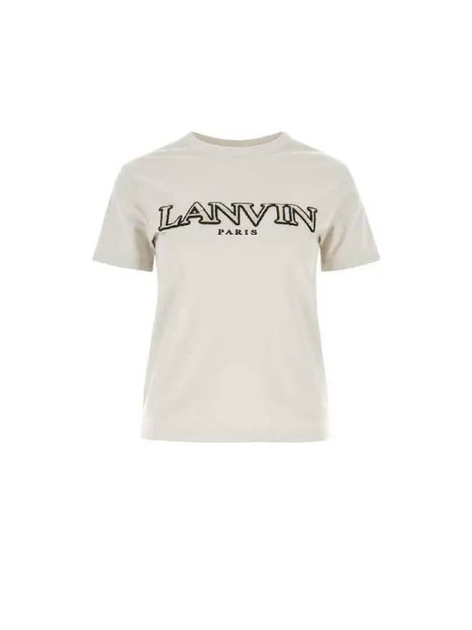 Classic Embroidered Curb Short Sleeve T-Shirt White - LANVIN - BALAAN 2