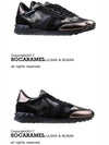 Camo Bronze Rockrunner Low Top Sneakers Black - VALENTINO - BALAAN 4