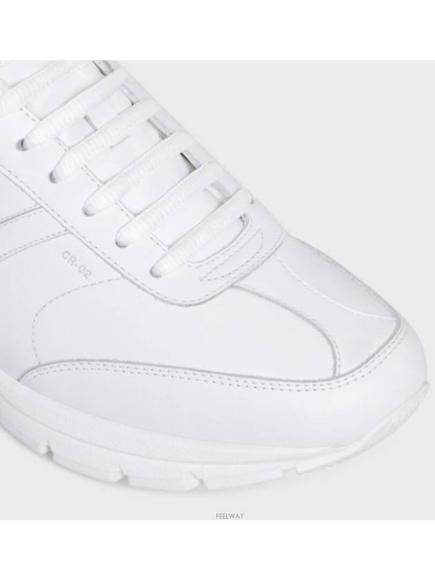 Runner CR02 Calfskin Lace-Up Low Top Sneakers White - CELINE - BALAAN 6