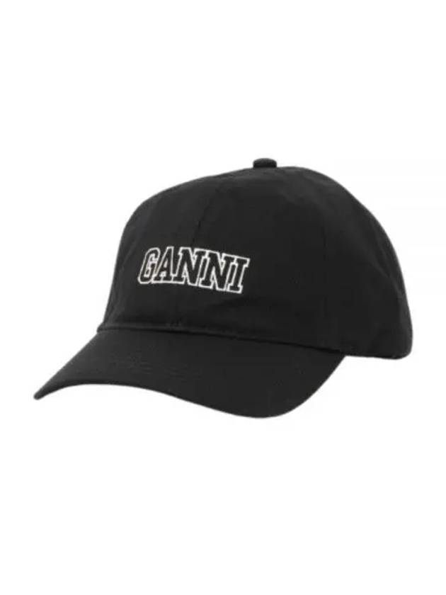 Embroid Logo Ball Cap Black - GANNI - BALAAN 2