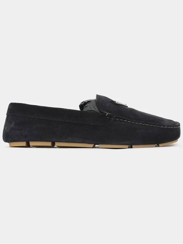 Suede Loafers Navy - PRADA - BALAAN 3