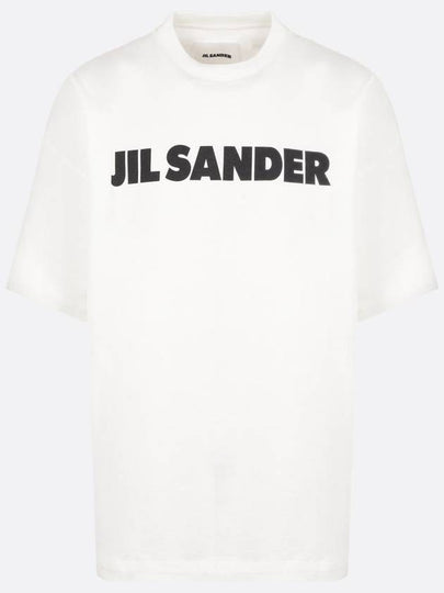 Men's Logo Cotton Short Sleeve T-Shirt White - JIL SANDER - BALAAN 2