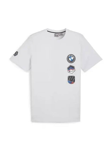 BMW MMS Garage Crew Graphic Short Sleeve T Shirt Silver Mist 625575 07 - PUMA - BALAAN 1