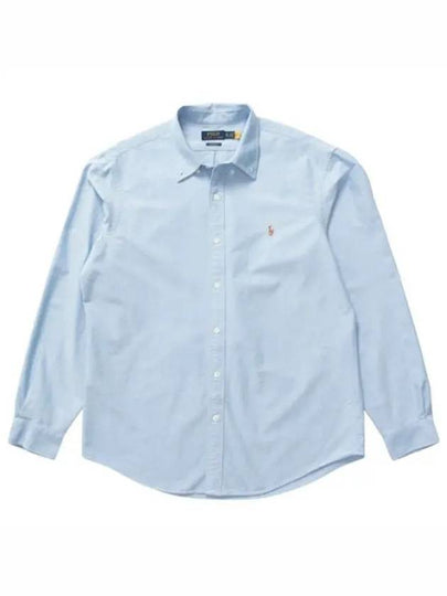 Embroidery Pony Oxford Long Sleeve Shirt Blue - POLO RALPH LAUREN - BALAAN 2