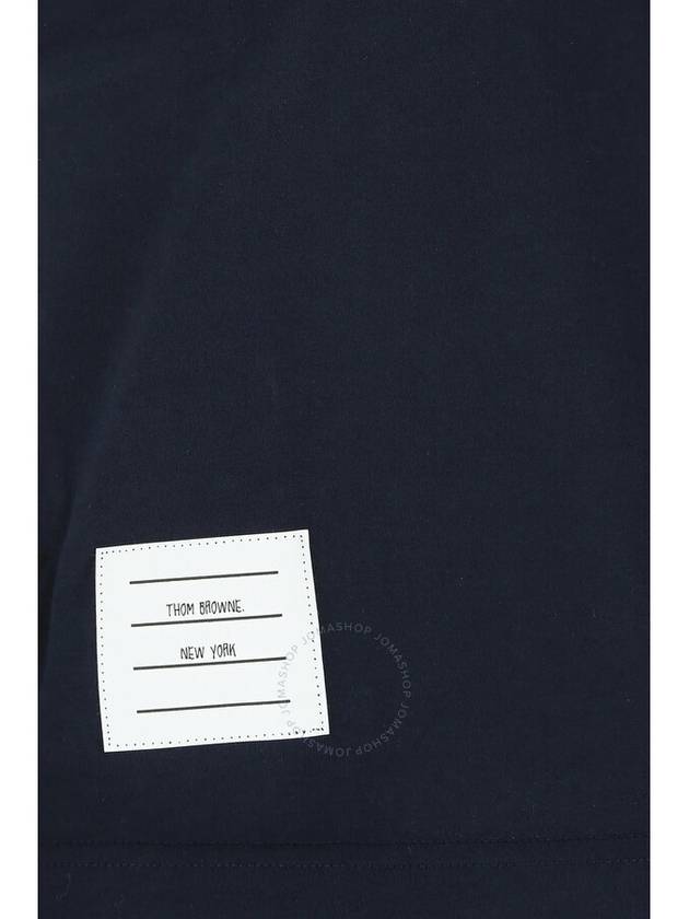 Asymmetric Hem Short Sleeve T-Shirt Navy - THOM BROWNE - BALAAN 4