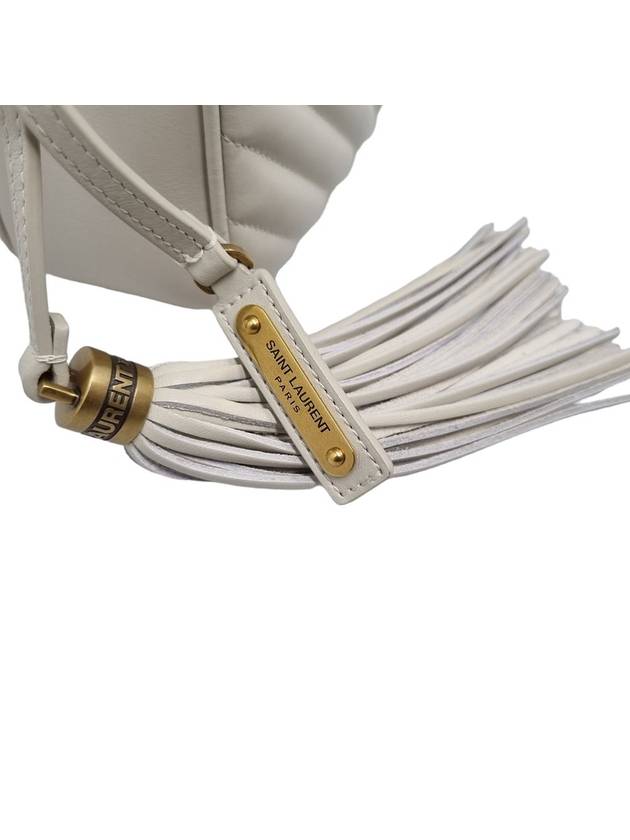 Women s 574494 Ivory leather gold logo tassel decoration Lou camera cross bag - SAINT LAURENT - BALAAN 9