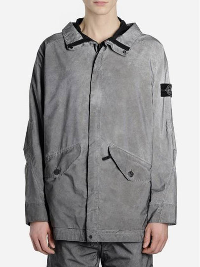 Reflective Hooded Jacket Grey - STONE ISLAND - BALAAN 2