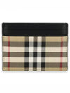 Men's Check Vintage Card Wallet Beige A7026 - BURBERRY - BALAAN 2