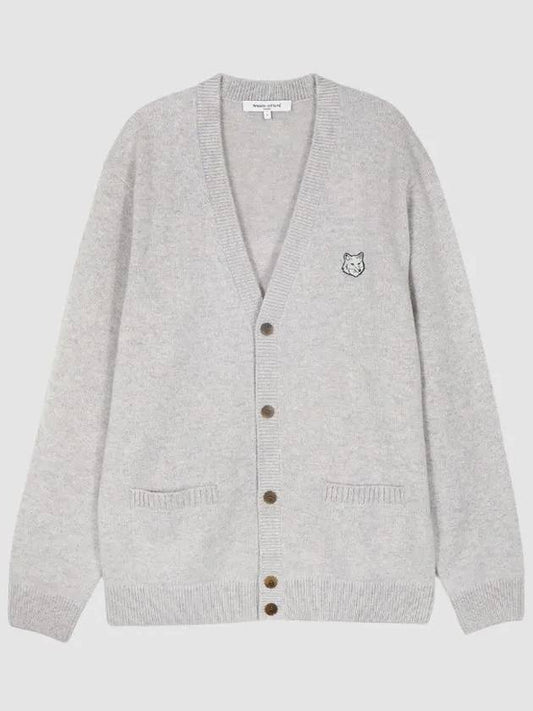 Fox Head Cardigan Light Grey - MAISON KITSUNE - BALAAN 2