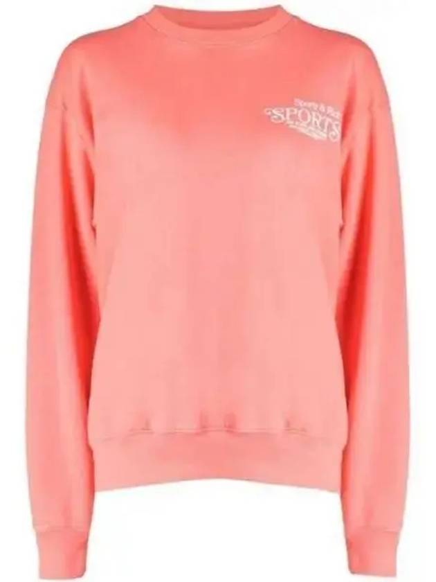 Embroidered Logo Cotton Long Sleeve T-shirt Pink - SPORTY & RICH - BALAAN 2