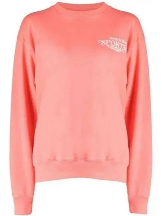 Embroidered Logo Cotton Long Sleeve T-shirt Pink - SPORTY & RICH - BALAAN 2