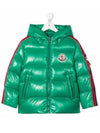 Kids Hooded Down Jacket Green 1A55R 20 68950 845 - MONCLER - BALAAN 1