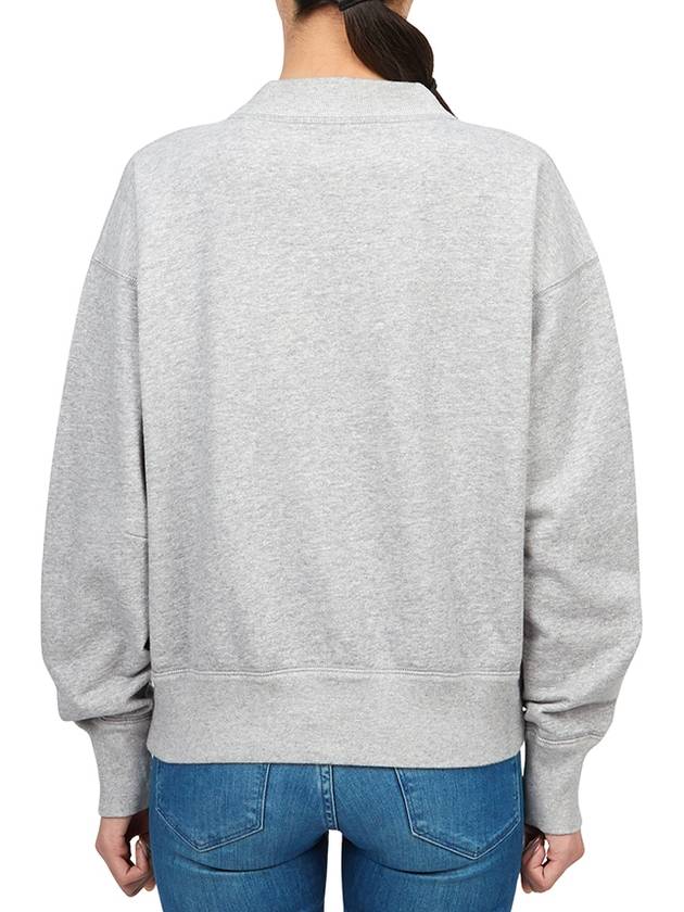 Moby Logo Print Sweatshirt Grey Ice Blue - ISABEL MARANT ETOILE - BALAAN 4