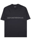 Embroidered Logo Short Sleeve T-Shirt Black - EMPORIO ARMANI - BALAAN 2