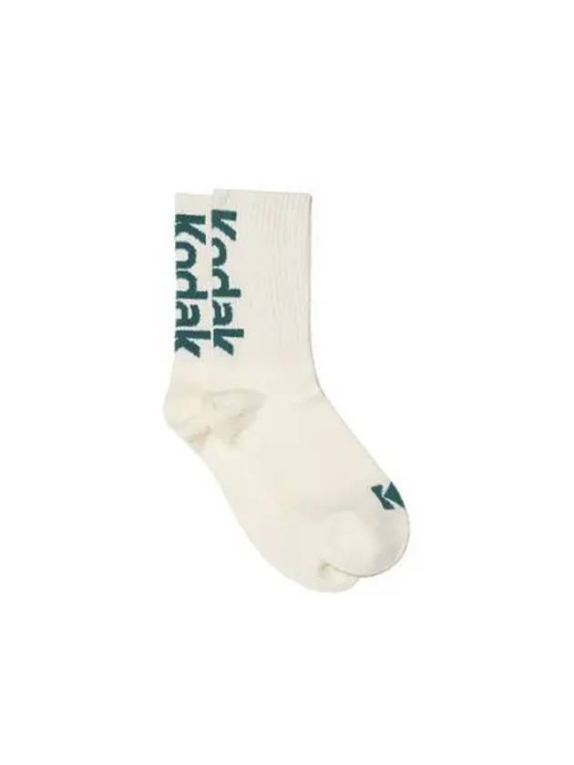 KODAK Apparel Lettering Point Crew Socks IVORY - KODO - BALAAN 1