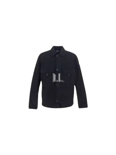 Lens Wappen Two Pocket Collar Cotton Jacket Black - CP COMPANY - BALAAN 2