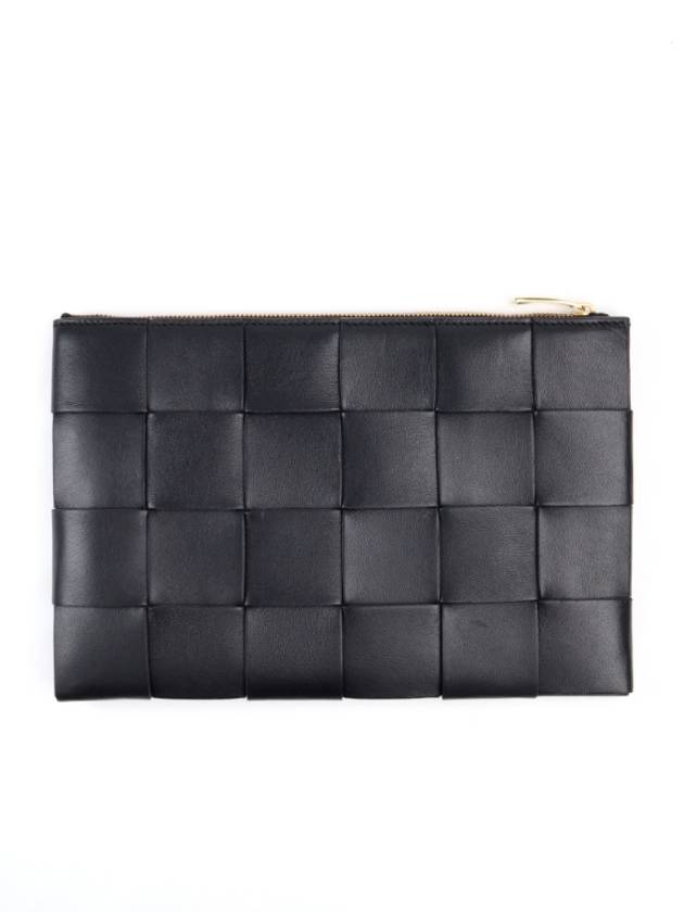 Intrecciato Cassette Clutch Bag Black - BOTTEGA VENETA - BALAAN 3