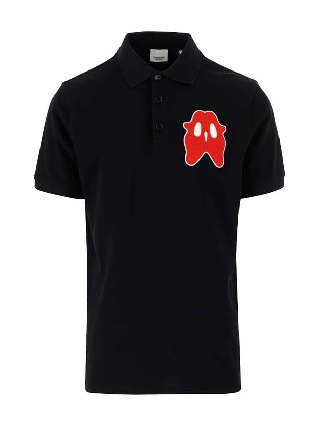 Monster Logo Patch Polo Shirt Black - BURBERRY - BALAAN 1