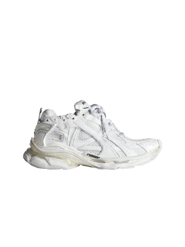 Runner Embroidered Logo Low Top Sneakers White - BALENCIAGA - BALAAN 2