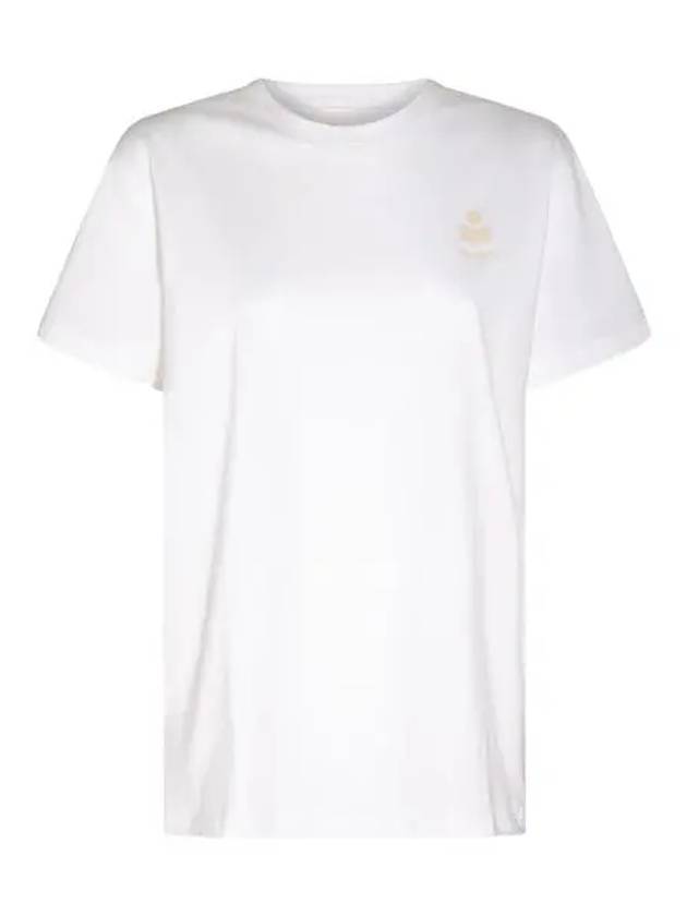 Aby Logo Short Sleeve T-Shirt White - ISABEL MARANT - BALAAN 1