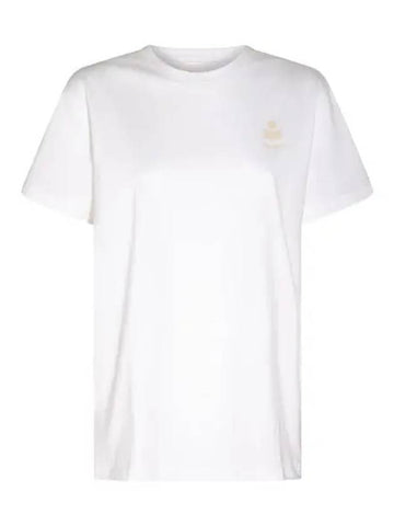 Aby Logo Short Sleeve T-Shirt White - ISABEL MARANT - BALAAN 1