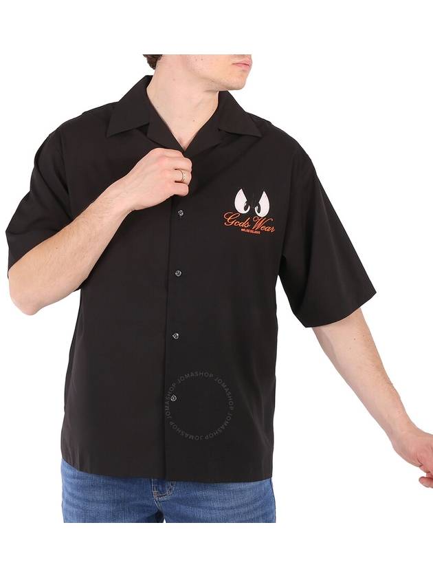 GCDS Men's Black Daffy Duck Bowling Shirt, Size Small - GCDS - BALAAN 1