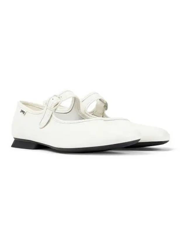 Casi Myra Leather Mary Jane Flat Shoes White - CAMPER - BALAAN 2