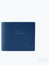 Logo Stamp 2-Fold Half Wallet Blue - BURBERRY - BALAAN 2