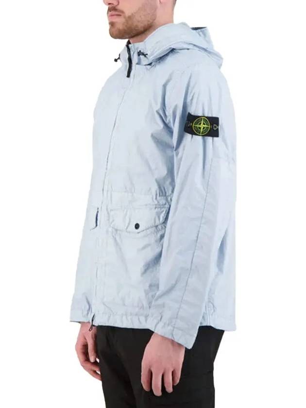 Membrana 3L TC Hooded Jacket Sky Blue - STONE ISLAND - BALAAN 3