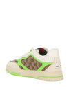 Men's Reweb Original GG Canvas Low Top Sneakers Beige Green - GUCCI - BALAAN 4