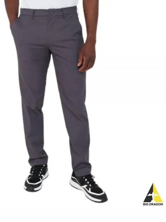 Hidden Drawcord Tapered Regular Fit Straight Pants Dark Grey - HUGO BOSS - BALAAN 2