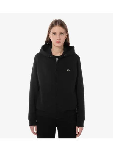 Women s technical hooded sweatshirt zip up black - LACOSTE - BALAAN 1