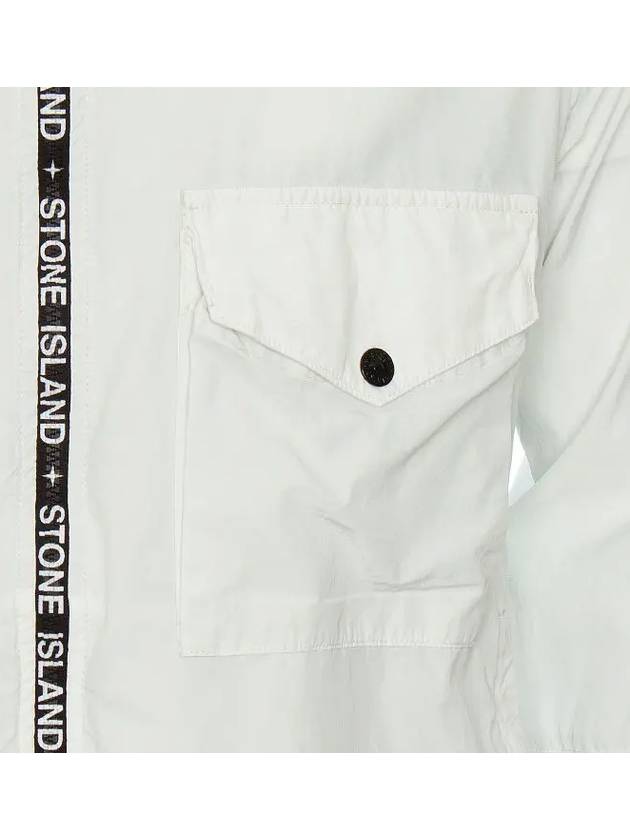 Logo Zipper Cupro Nylon Hooded Jacket White - STONE ISLAND - BALAAN 5