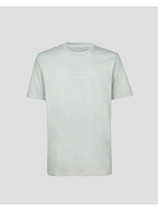 Logo Backprint Cotton Short Sleeve T-Shirt Grey - CP COMPANY - BALAAN 1