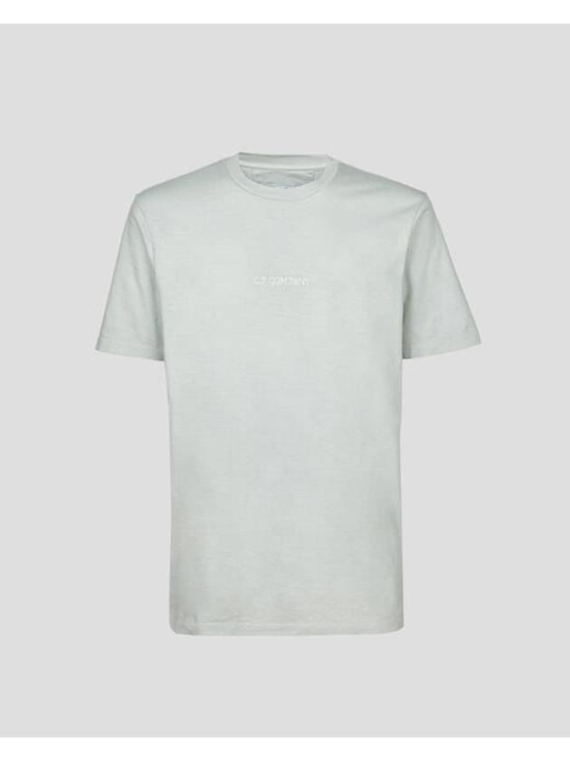 Logo Backprint Cotton Short Sleeve T-Shirt Grey - CP COMPANY - BALAAN 2