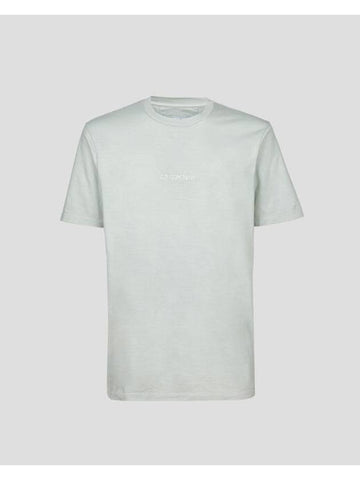 Logo Backprint Cotton Short Sleeve T-Shirt Grey - CP COMPANY - BALAAN 1