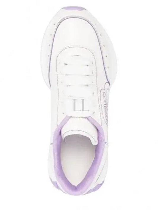 Women's Sprint Runner Low Top Sneakers Purple White - ALEXANDER MCQUEEN - BALAAN 2