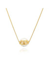 Valentino 5W2J0W81 DHC 0O3 J0W81 Garavani V logo pearl necklace - RED VALENTINO - BALAAN 3