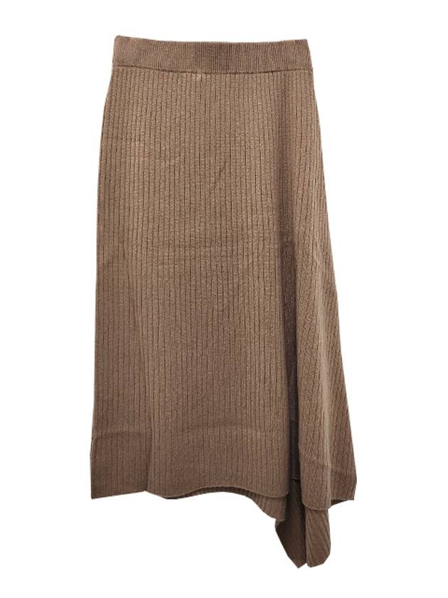 Women's Verna Wool Unbalanced Skirt Camel - MAX MARA - BALAAN 4