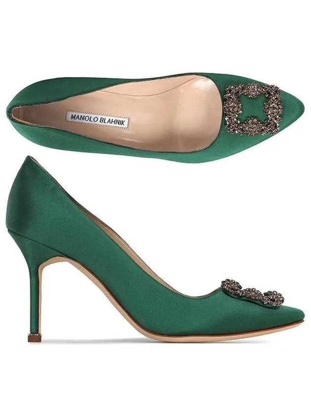 Hangisi 90 Satin Pumps Green - MANOLO BLAHNIK - BALAAN 2