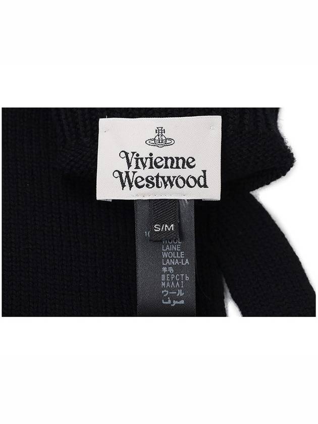 Logo Knit Gloves Black - VIVIENNE WESTWOOD - BALAAN 5