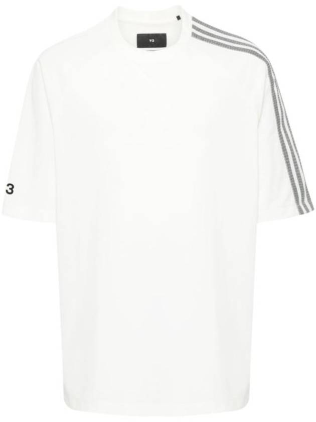 3 Stripe Short Sleeve T-Shirt Off White - Y-3 - BALAAN 2