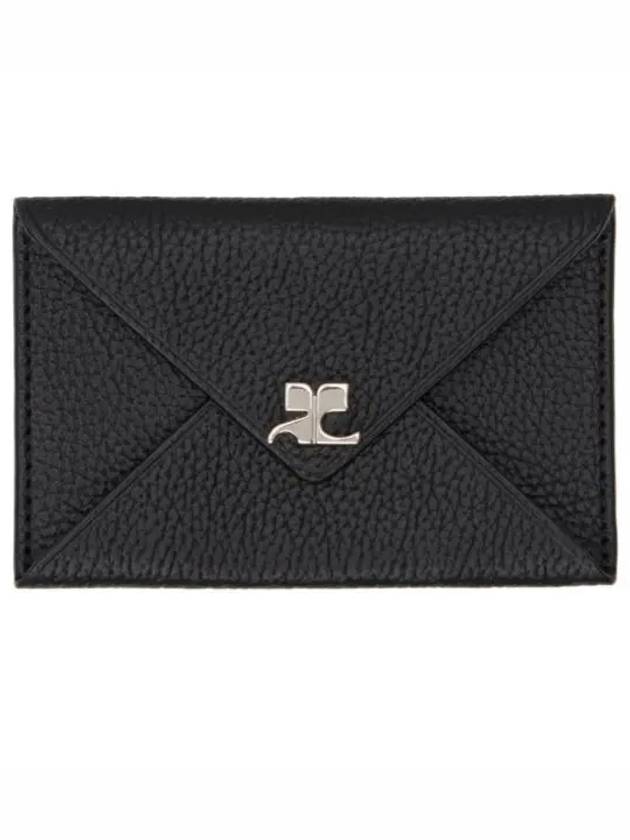 Logo Envelope Leather Card Wallet Dark Brown - COURREGES - BALAAN 2