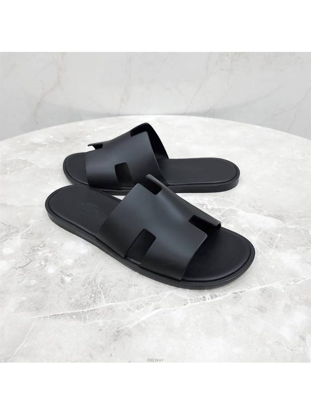 Lux You New Product 41 Izmir Sandal Slippers Black H041141ZH01 - HERMES - BALAAN 3