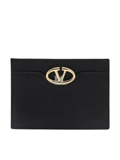 Logo Plaque Card Wallet Black - VALENTINO - BALAAN 2