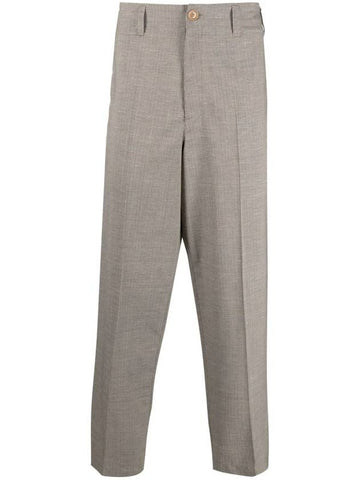 Wool Tapered Slacks Beige Gray - LEMAIRE - BALAAN.